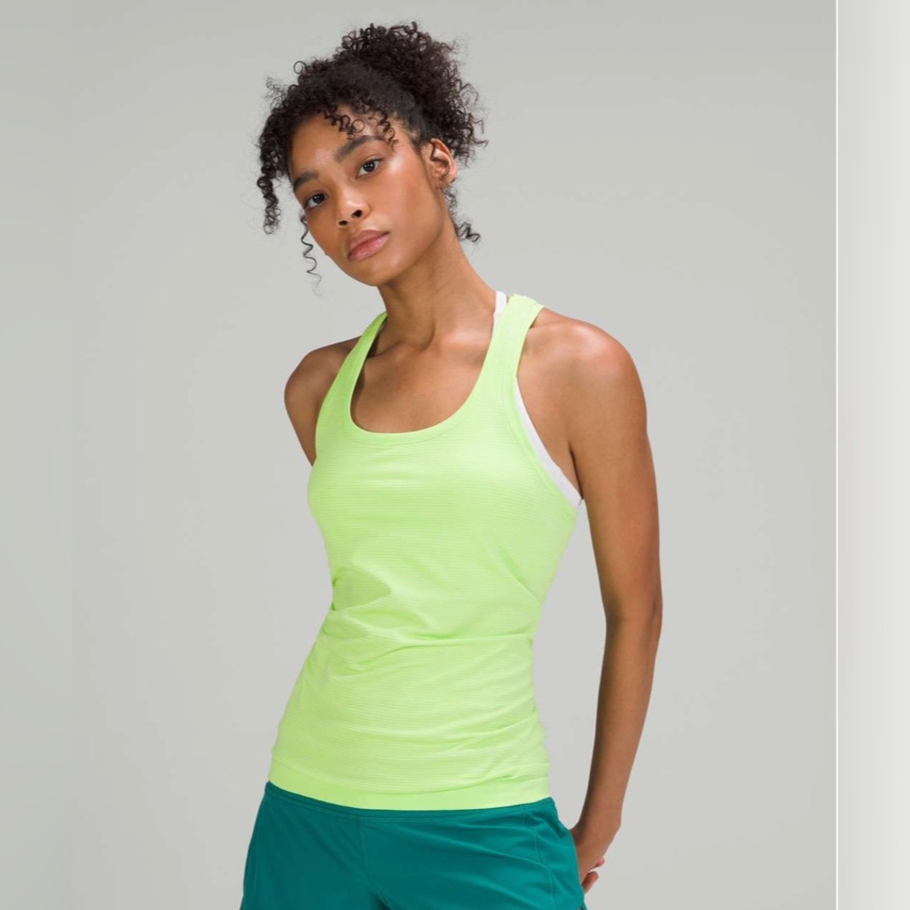 Lululemon Swiftly Racerback Tank Hip Length, Neo Mint, 10, EUC